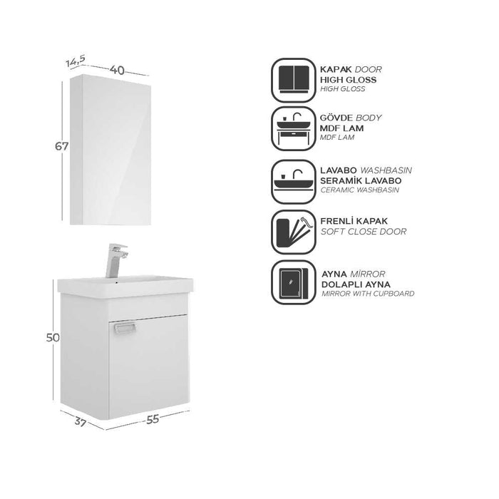 Belinza bathroom furniture Smart White